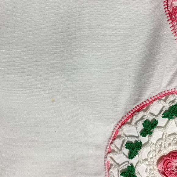 Vintage 60’s Cotton Pillow Cases With Crocheted Trim - Picture 12 of 16